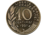 FRANCE 10 CENTIMES LAGRIFFOUL 1997 BE