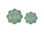 Ensemble 2 centres de table fer Floraly vert 13x40cm