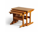 Ensemble Tables d'Appoint Gigognes Trato Bois de Manguier 62x45x38cm