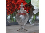 Bocal sur base verre Diamant 21x10cm