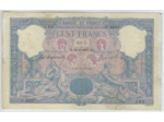 FRANCE 100 FRANCS BLEU ET ROSE SERIE U.4837 26-2-1907 B+