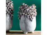 Vase Champignons bleu gris céramique 21x21x32cm