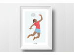 Affiche "Joueuse de badminton" - personnalisable