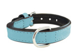 Collier en cuir, AZUR pour chiens - 2 tailles différentes