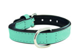Collier en cuir, Azur pour chien - 55 cm x 25 mm