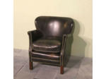 Fauteuil club vintage cuir Turner Camden 67x75cm