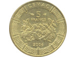 BANQUE DES ETATS DE L'AFRIQUE CENTRALE B.E.A.C. 5 FRANCS 2006 TTB+