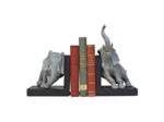 Serre-livres éléphants résine 25x21x31cm