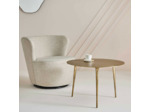 Table basse Moon en aluminium Dorée 68x46x68cm