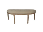 Banc beige marron bois 125x41x48cm