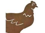 Silhouette jardin poule 36x1x48cm