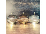 Lot de trois lampes Demona pomme led 16x16x17cm