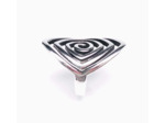 Bague Argent Design Original Losange Infini