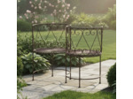 Banc de Jardin Confident en Fer Forgé Marron Vieilli 105x53x85cm
