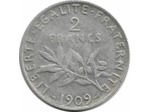 FRANCE 2 FRANCS SEMEUSE 1909 TTB