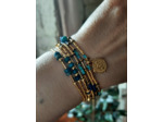 BRACELET MULIRANGS GOLDEN BLUE