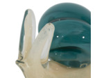Presse papier escargot verre bleu 13x7x9cm
