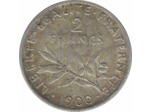FRANCE 2 FRANCS SEMEUSE 1900 TB+ N2