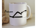 Joli Mug peint à la main ou coton le mouton s'accroche à la poignée de la tasse un mazagran personnalisable Pièce unique et signée