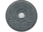 FRANCE 20 CENTIMES LINDAUER ZINC 1945 TTB+