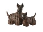 Chien terrier Ecossais résine marron 39x17x30cm