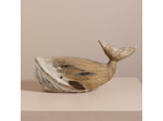 Baleine en bois sculpté 15x21x39cm