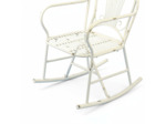 Rocking chair fer blanc 60x79x104cm
