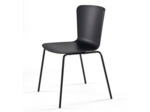 Chaise polypropylène CALLAS noir structure acier laqué noir