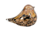 Presse papier oiseau verre marron 13x8x9cm