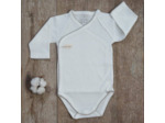 Body croisé coton bio maille fantaisie 6 mois et 9 mois