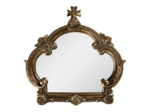 Miroir à poser baroque résine doré 30x3x30cm