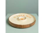 Plateau apéro bois beige O sol mio 5x35cm
