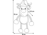 PELUCHE DE NOEL RENNE AVEC CORDE