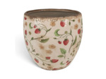 Pot de fleurs Fraises céramique 18x18x18cm