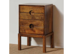 Table de chevet bois de manguier Herstal 66x36x42cm