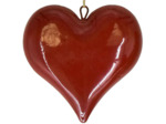 Suspension déco cœur rouge 16x5x16cm