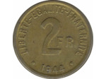 FRANCE 2 FRANCS PHILADELPHIE 1944 TTB+