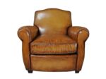 Fauteuil cuir Moustache 83x75x81cm