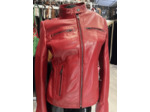 GEN1924 Blouson femme cuir rouge
