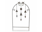 Treillage Jardin Clochettes et Oiseaux en Fer Marron 50x7x84 cm