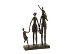 Statuette famille promenade résine 22x11x39cm