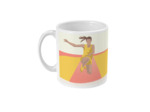 Tasse ou mug athlétisme "Saut athlétique femme" - Personnalisable