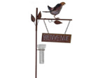 Pluviomètre oiseau Bienvenue 37x15x136cm