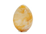 Œuf décoratif verre jaune 14x20cm