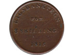 DANEMARK JETON RIGSBANKTEGN 3 SKILLING FREDERIK VI 1815 TTB