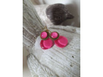 BOUCLES D'OREILLES DORMEUSES rose