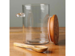 Bocal hermétique cuillère bois 16x12cm