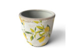 Pot de fleurs Lemon jaune céramique 13x13x12cm