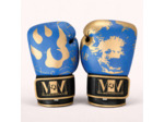 Gants de boxe bleu et or - 2 couleurs de bracelet