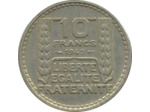 FRANCE 10 FRANCS TURIN 1945 RAMEAUX LONG TTB+